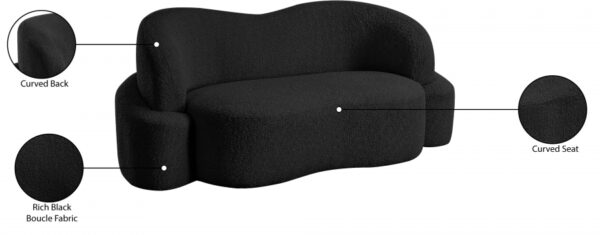 Principessa 68" Boucle Fabric Upholstered Loveseat