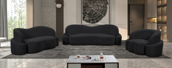 Principessa 90" Boucle Fabric Upholstered Sofa