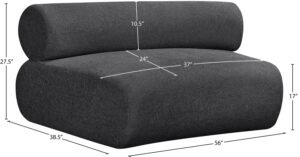 Bale Chenille Fabric Upholstered Modular Chair