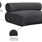 Bale Chenille Fabric Upholstered Modular Chair