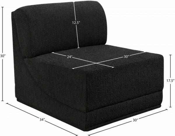 Ollie Boucle Fabric Upholstered Armless Modular Chair