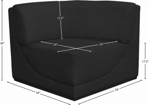 Ollie Boucle Fabric Upholstered Corner Modular Chair