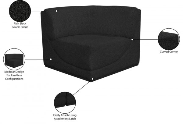 Ollie Boucle Fabric Upholstered Corner Modular Chair