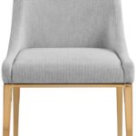 Haines Linen Textured Fabric Upholstered Dining Chair