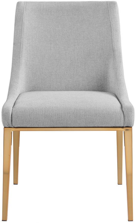 Haines Linen Textured Fabric Upholstered Dining Chair