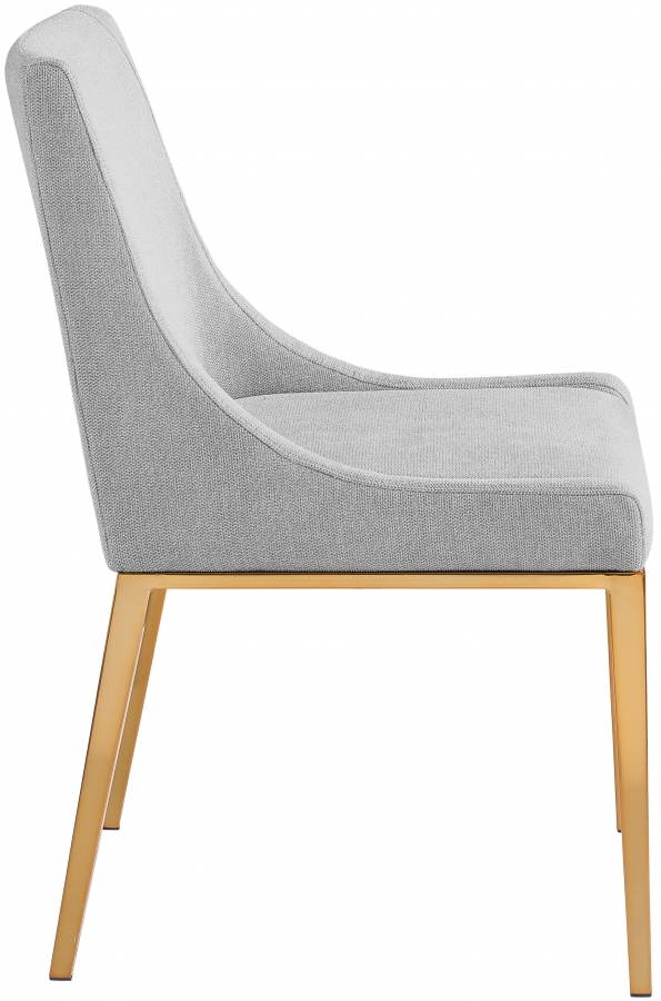 Haines Linen Textured Fabric Upholstered Dining Chair