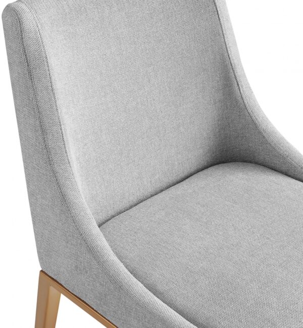 Haines Linen Textured Fabric Upholstered Dining Chair