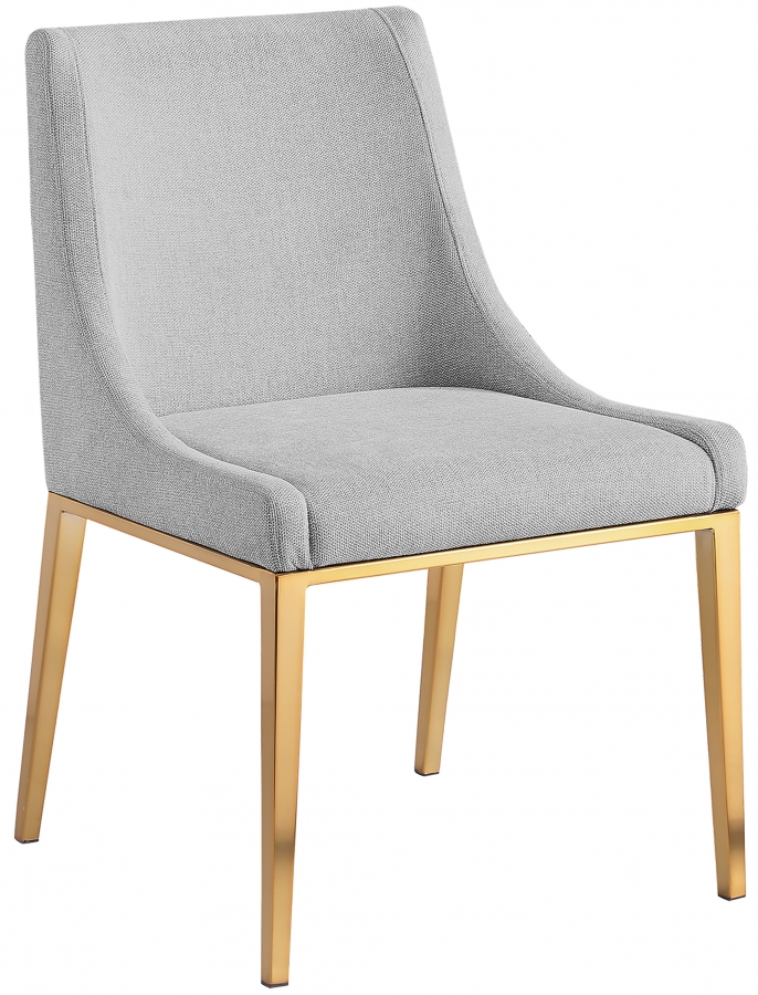 Haines Linen Textured Fabric Upholstered Dining Chair