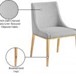 Haines Linen Textured Fabric Upholstered Dining Chair