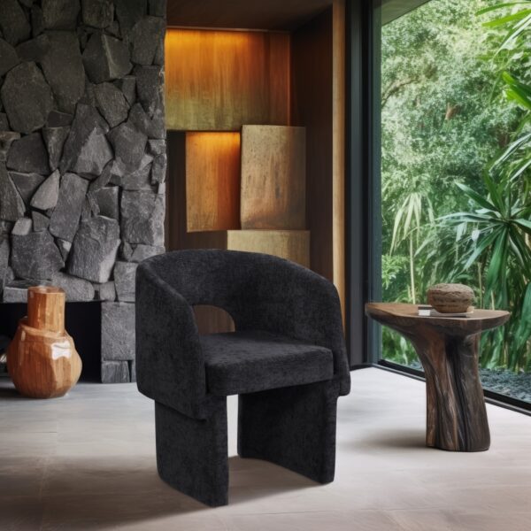Emmet Chenille Fabric Upholstered Dining Chair / Accent Chair