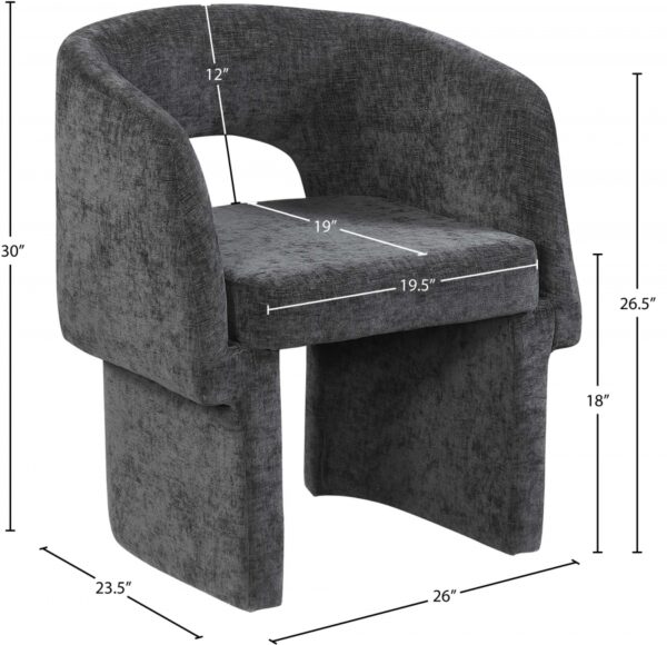 Emmet Chenille Fabric Upholstered Dining Chair / Accent Chair