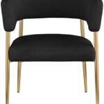 Creston Linen Textured Fabric Upholstered Dining Chair