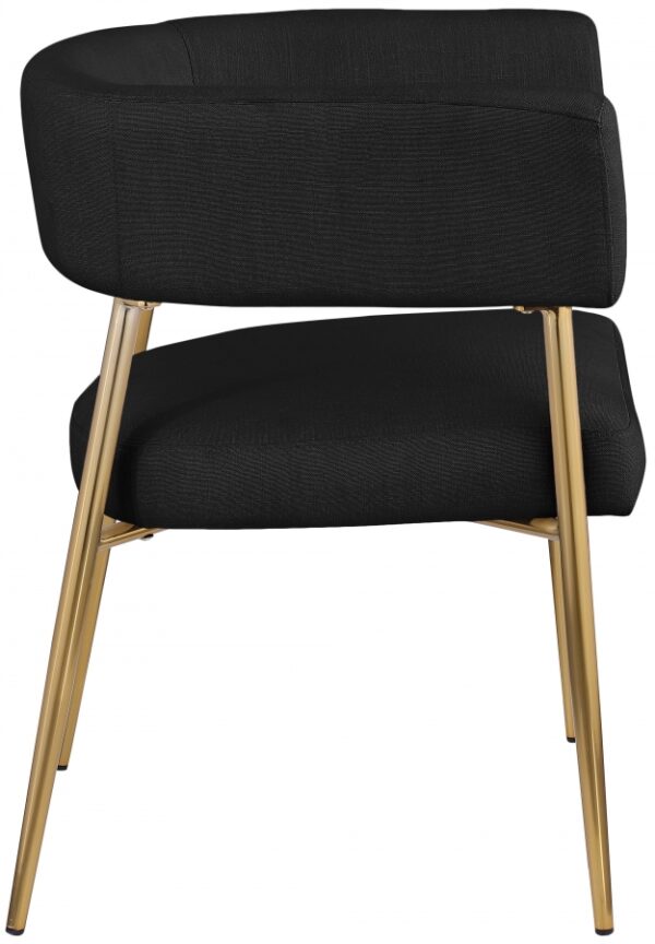 Creston Linen Textured Fabric Upholstered Dining Chair