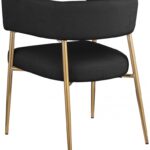 Creston Linen Textured Fabric Upholstered Dining Chair