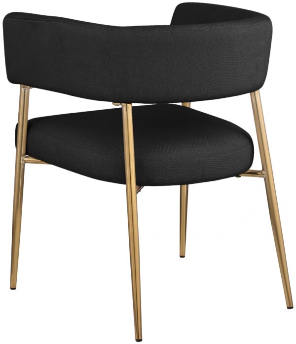 Creston Linen Textured Fabric Upholstered Dining Chair
