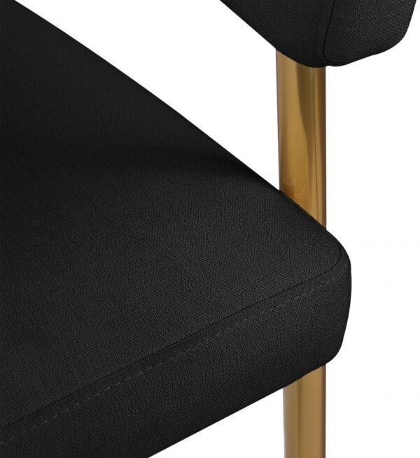 Creston Linen Textured Fabric Upholstered Dining Chair