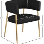 Creston Linen Textured Fabric Upholstered Dining Chair