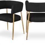 Creston Linen Textured Fabric Upholstered Dining Chair