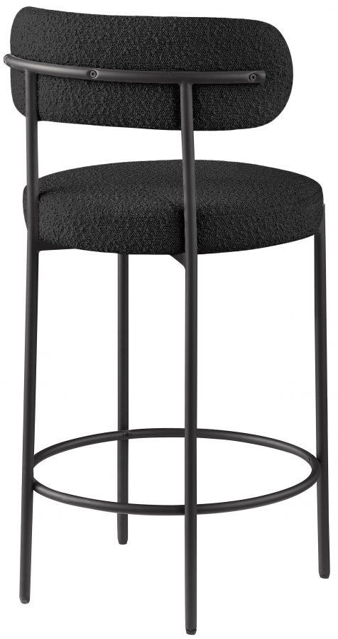 Beacon Boucle Fabric Upholstered Bar / Counter Stools