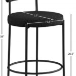 Beacon Boucle Fabric Upholstered Bar / Counter Stools