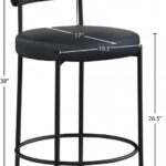 Beacon Vegan Leather And Boucle Fabric Upholstered Bar / Counter Stools