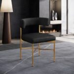 Rivage Linen Textured Fabric Upholstered Dining Chair