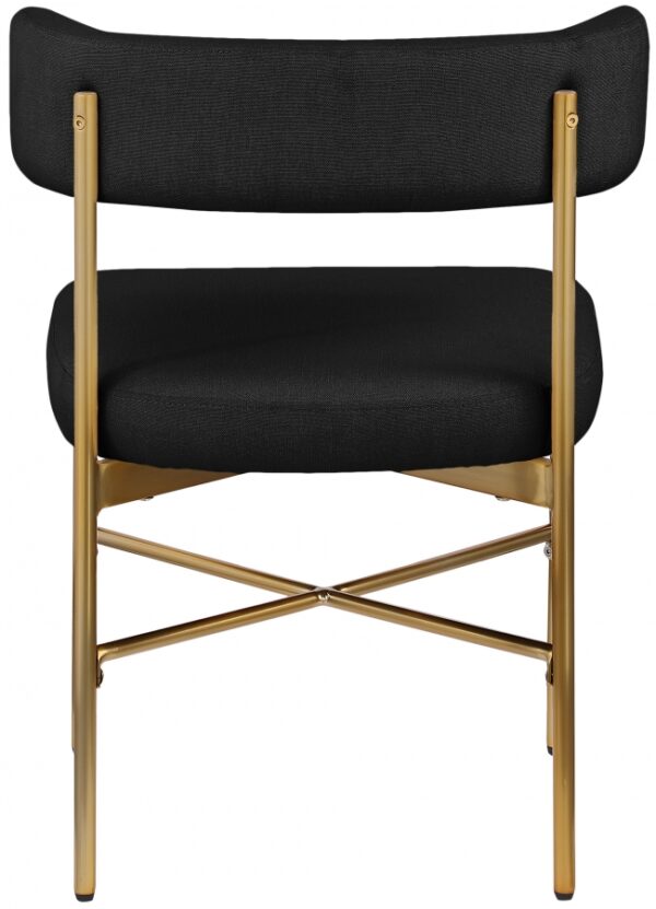 Rivage Linen Textured Fabric Upholstered Dining Chair