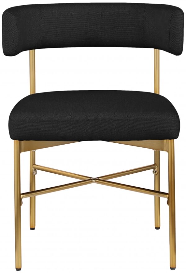 Rivage Linen Textured Fabric Upholstered Dining Chair