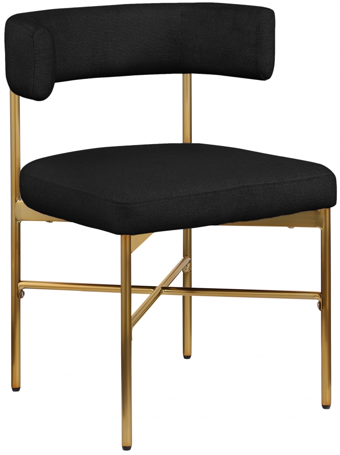 Rivage Linen Textured Fabric Upholstered Dining Chair