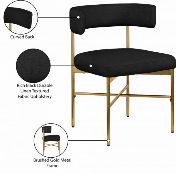 Rivage Linen Textured Fabric Upholstered Dining Chair