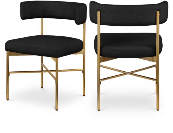Rivage Linen Textured Fabric Upholstered Dining Chair