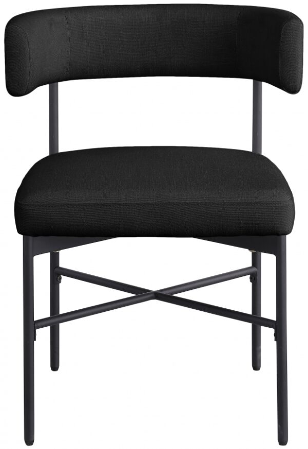 Rivage Linen Textured Fabric Upholstered Dining Chair