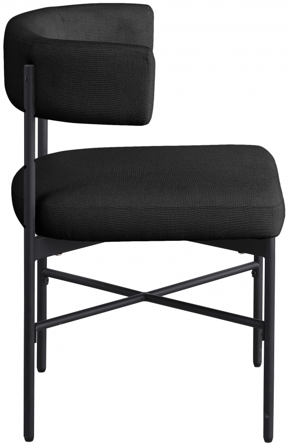 Rivage Linen Textured Fabric Upholstered Dining Chair