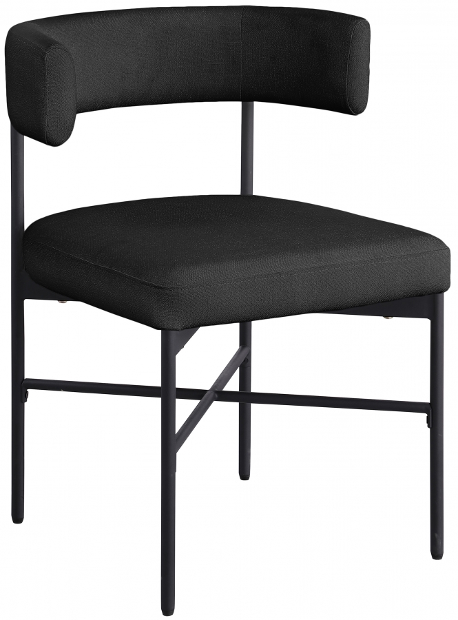 Rivage Linen Textured Fabric Upholstered Dining Chair