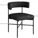Rivage Linen Textured Fabric Upholstered Dining Chair