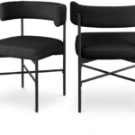 Rivage Linen Textured Fabric Upholstered Dining Chair