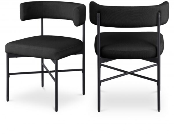 Rivage Linen Textured Fabric Upholstered Dining Chair