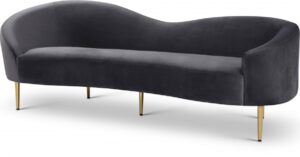 Ritz 85.5" Velvet Upholstered Sofa