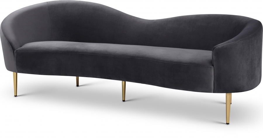 Ritz 85.5" Velvet Upholstered Sofa