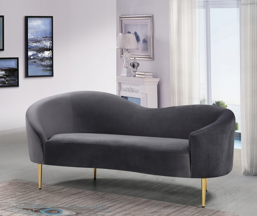 Ritz 67" Velvet Upholstered Loveseat