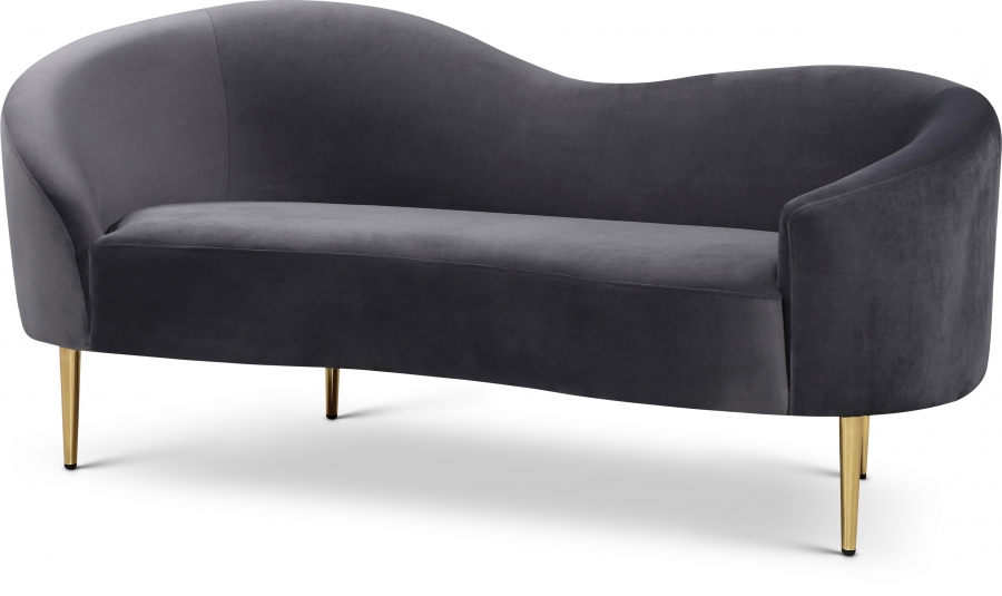 Ritz 67" Velvet Upholstered Loveseat