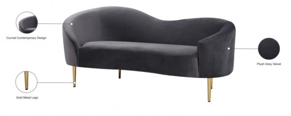 Ritz 67" Velvet Upholstered Loveseat