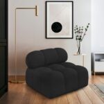 Ames Boucle Fabric Upholstered Armless Modular Chair