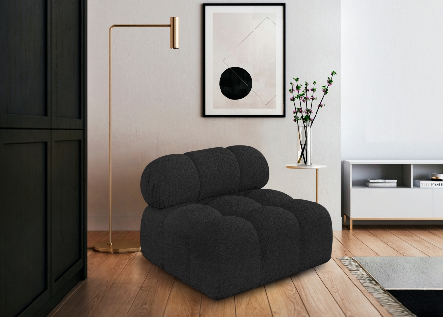Ames Boucle Fabric Upholstered Armless Modular Chair