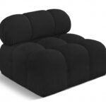 Ames Boucle Fabric Upholstered Armless Modular Chair