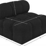 Ames Boucle Fabric Upholstered Armless Modular Chair