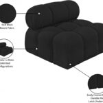Ames Boucle Fabric Upholstered Armless Modular Chair