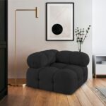Ames Boucle Fabric Upholstered Corner Modular Chair