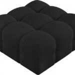 Ames Boucle Fabric Upholstered Modular Ottoman