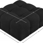Ames Boucle Fabric Upholstered Modular Ottoman